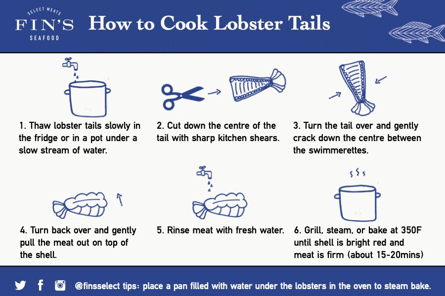 4-5oz Canadian Lobster Tail, 10 LB Case-finsathome