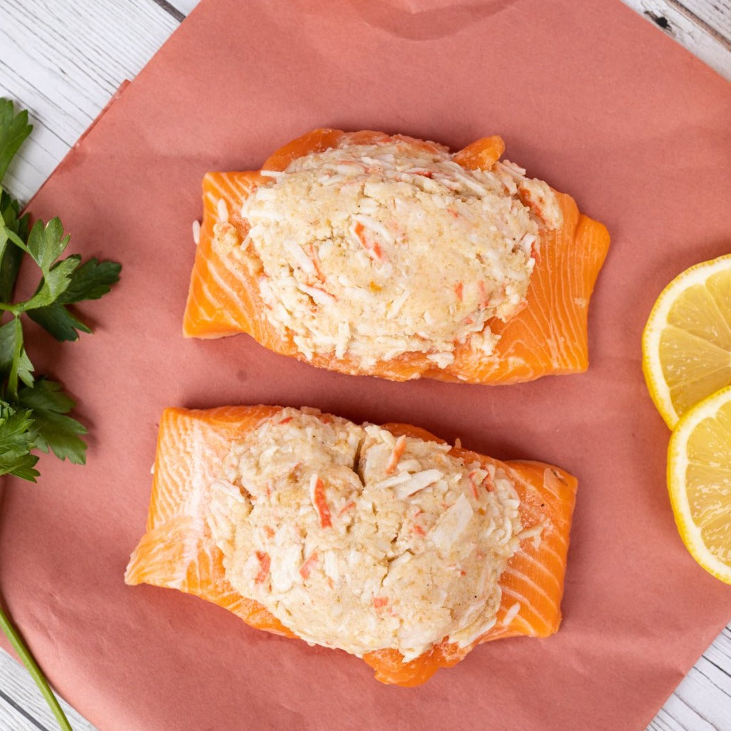 Stuffed Chinook Salmon Portions, 8oz, FZ