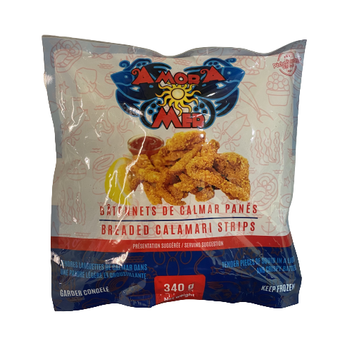 NEW! Breaded Calamari Strips, 340g Pack, FZ